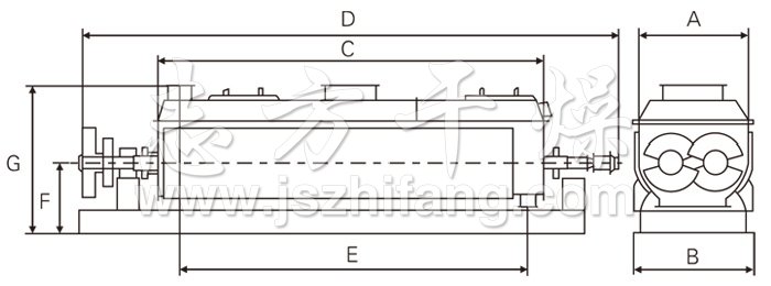 空心槳葉干燥機結構示意圖